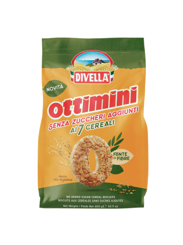 Biscotti Divella Ottimini Senza zuccheri 400G 7 Cereali | Home Essential