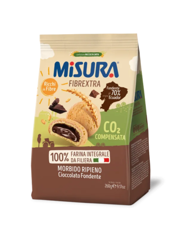 Biscotti Misura Fibrextra 260G Ripieno Cioccolato Fondente | Home Essential