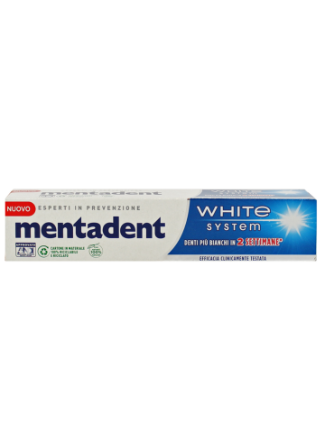 Dentifricio Mentadent 75ml White System | Home Essential