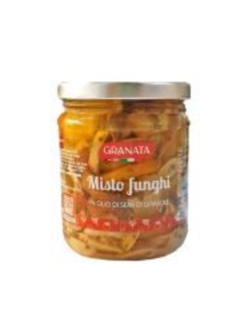 Misto Funghi In Olio Granata 180g In Vaso Vetro | Home Essential
