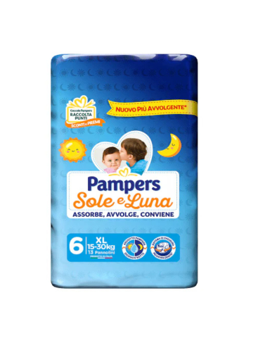 Pannolini Pampers Sole E Luna 15-30kg Xl | Home Essential