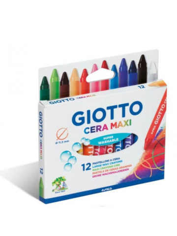 Pastelli A Cera Giotto Maxi 12Pz | Home Essential
