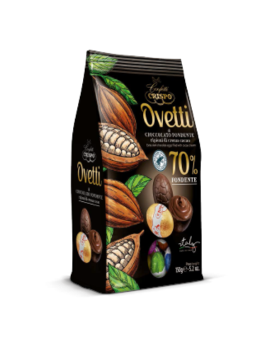 Ovetti cioccolato crispo 150g cioccolato fondente 70% | Home Essential