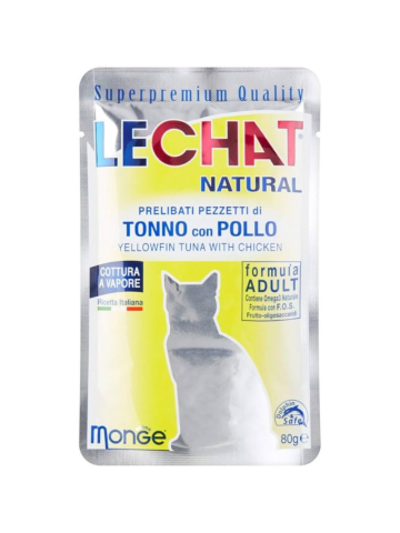 Cibo Gatti Lechat Busta 80Gr Tonno/Pollo | Home Essential