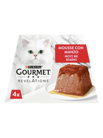 Cibo Gatti Gourmet Revelations 4X57G Mousse Manzo | Home Essential