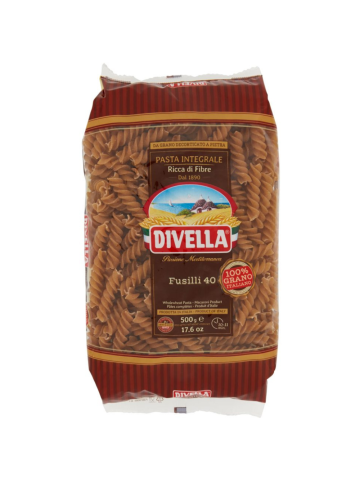 Pasta Divella Gr.500 Fusilli Integrali | Home Essential