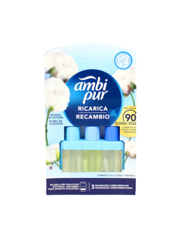 Ricarica Diffusore Ambiente Ambipur Elettrico 3Volution 20Ml Nuvole Cotone | Home Essential