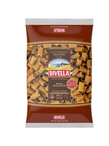 Pasta Divella Gr.500 Mezze Maniche Integrali | Home Essential