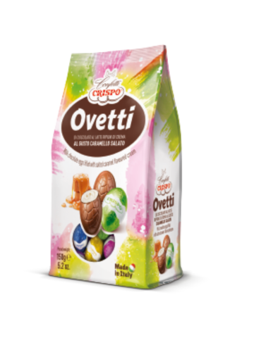 Ovetti cioccolato crispo 150g cioccolato latte ripieno caramello | Home Essential