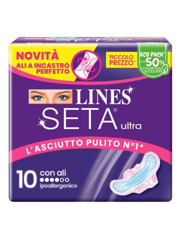Assorbenti Lines Seta Ultra 10Pz Con Ali | Home Essential