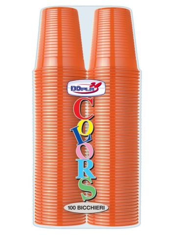 Dopla Bicchieri Arancio 100pz | Home Essential