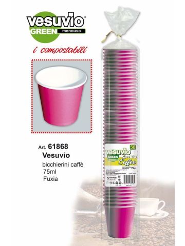 Vesuvio Bicc. Caffe' 50pz 75ml Fuxia | Home Essential