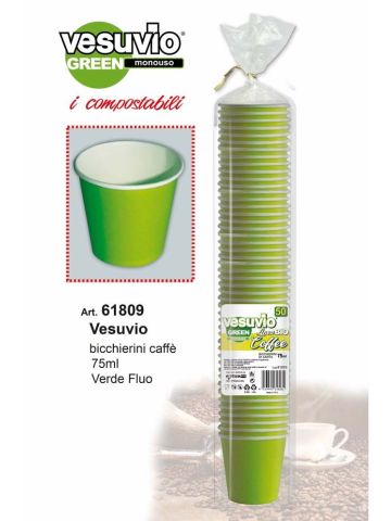 Vesuvio Bicc. Caffe' 50pz 75ml Verde | Home Essential