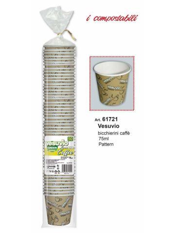 Vesuvio Bicc. Caffe' 50pz 75ml Con Disegno | Home Essential