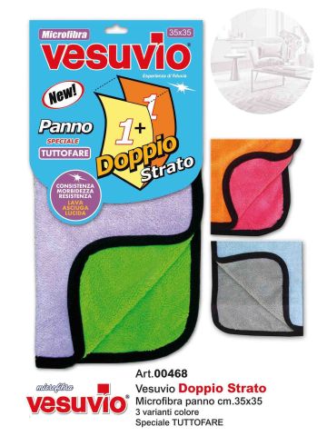 Panno Microfibra Tuttofare Vesuvio 35x35 Cm Doppio Strato | Home Essential