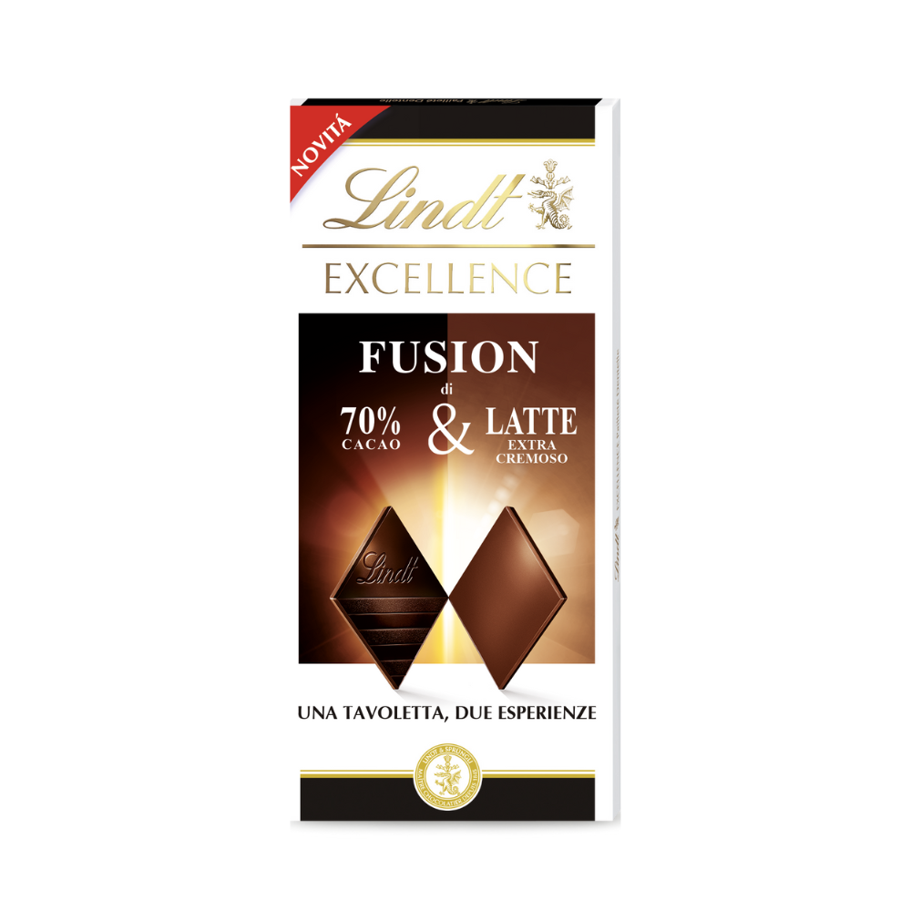 Tavoletta Lindt Exc 70% 100gr Fusion Latte | Home Essential