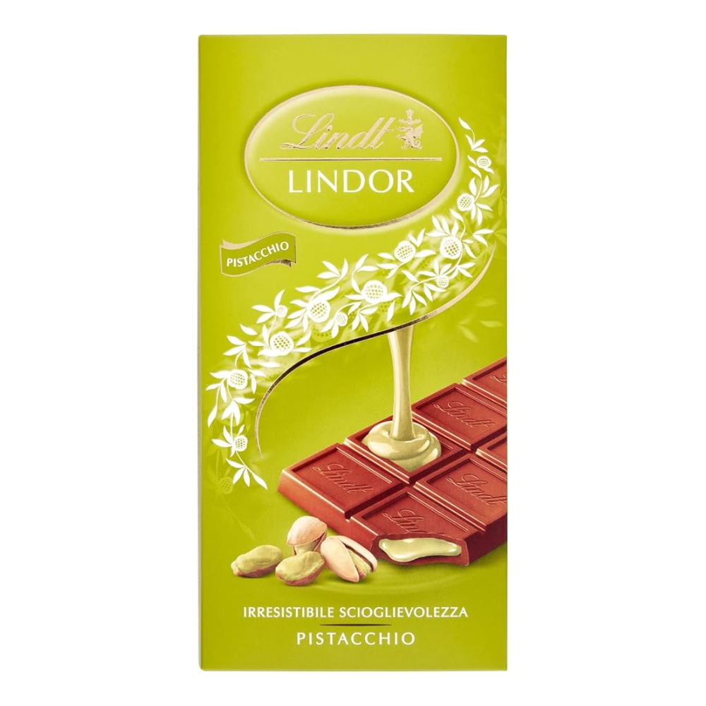 Tavoletta Lindor 100g Cioccolato Latte Con Pistacchio | Home Essential