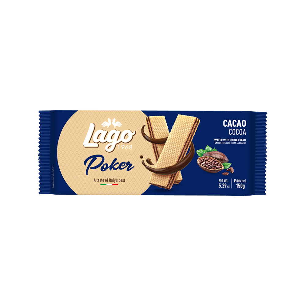 Wafer Lago Poker 150gr Cacao | Home Essential