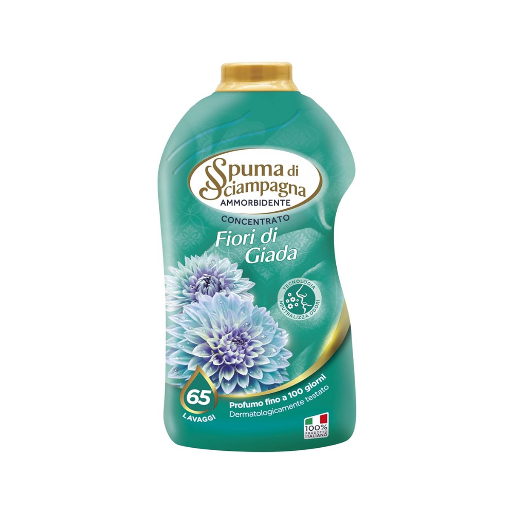 Ammorbidente concentrato spuma di sciampagna 65 lavaggi fior di giada | Home Essential