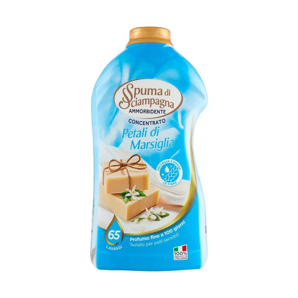 Ammorbidente concentrato spuma di sciampagna 65 lavaggi petali marsiglia | Home Essential