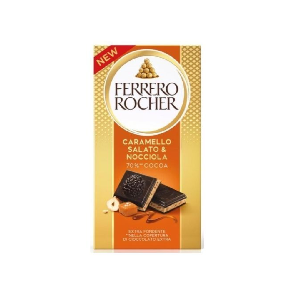 Ferrero tavoletta rocher gr90 caramello salato/nocciola | Home Essential