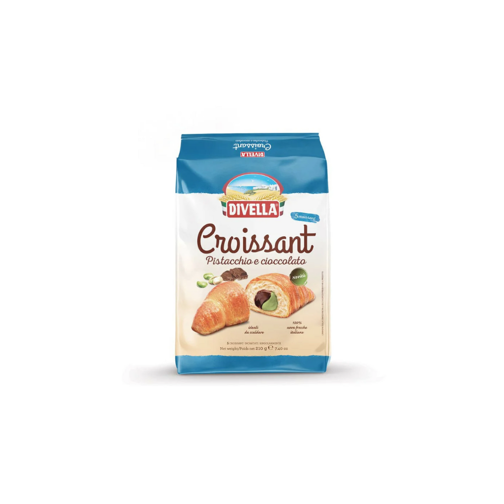 Divella croissant x5 gr210 pistacchio e cioccolato | Home Essential
