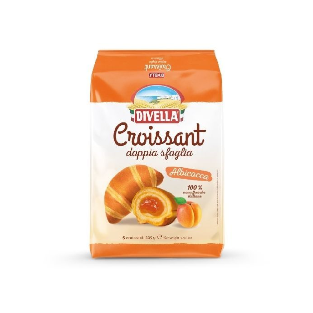 Divella croissant doppia sfoglia gr225 albicocca | Home Essential