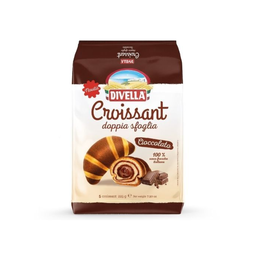 Divella croissant doppia sfoglia gr225 cioccolato | Home Essential
