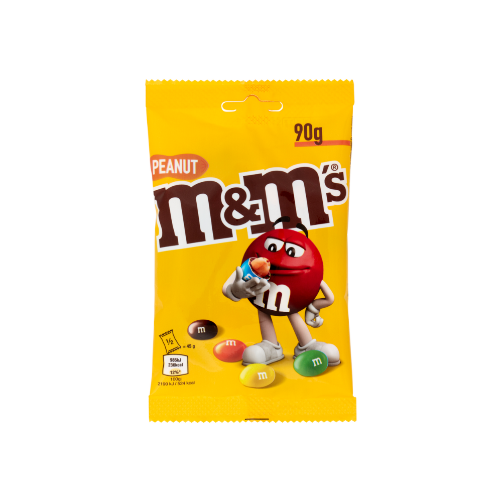 m&m's al cioccolato con arachidi pouch 90gr | Home Essential