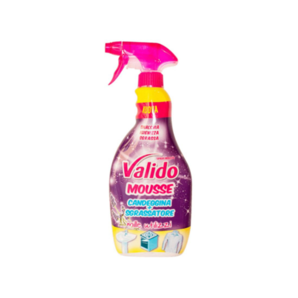 Sgrassatore Valido Spray Mousse 750Ml Lavanda Con Candeggina | Home Essential