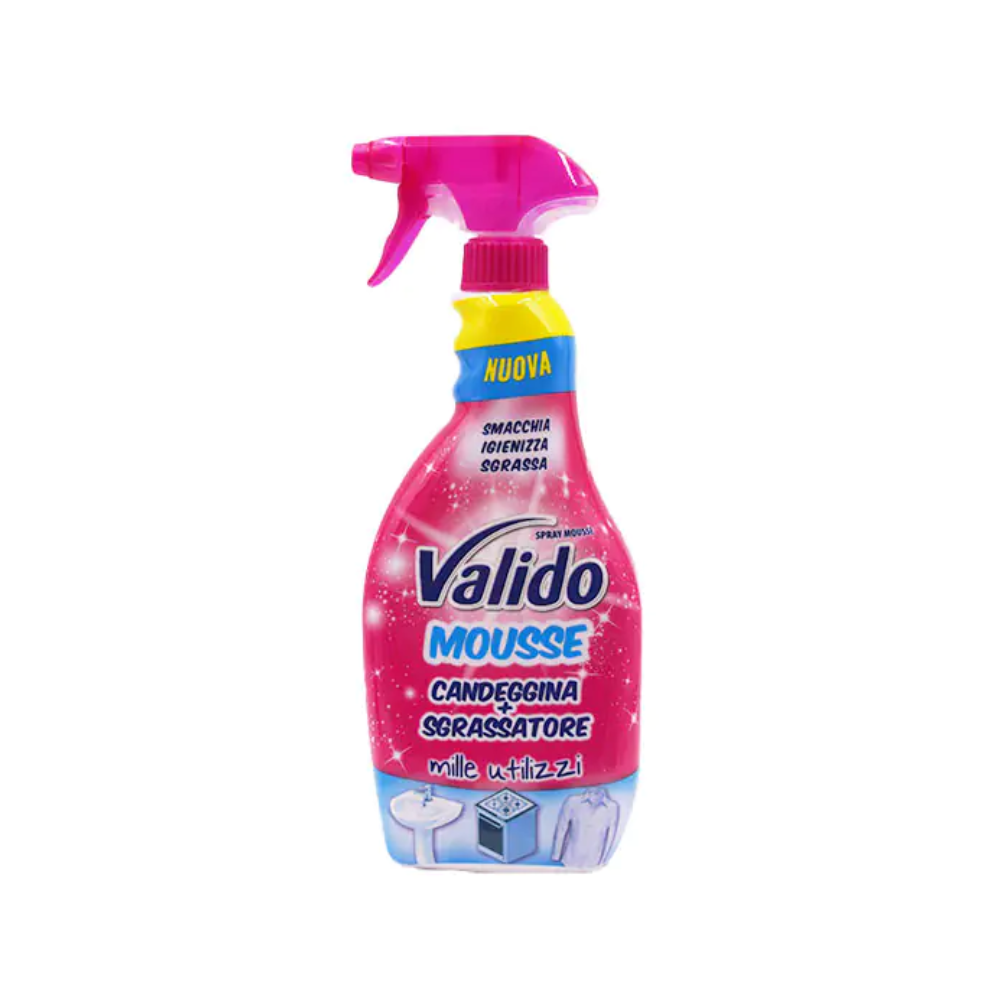 Sgrassatore Valido Spray Mousse 750Ml Con Candeggina | Home Essential