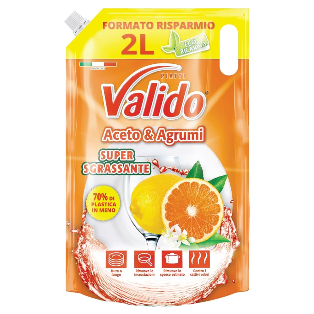 Detersivo Piatti Valido 2L Ricarica Aceto | Home Essential