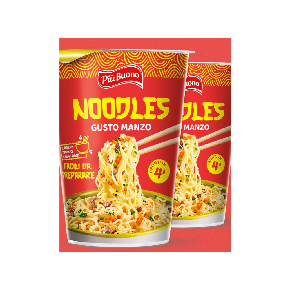 Noodles piu buono 65g manzo | Home Essential