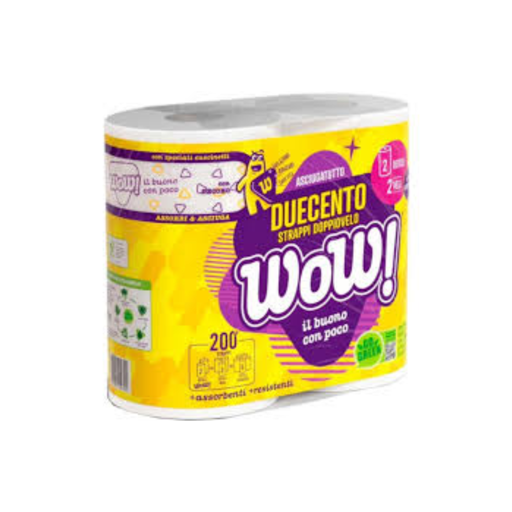 Asciugatutto Wow 2 Rotoli 2 Veli | Home Essential
