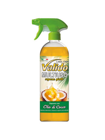 Sgrassatore Valido 750ml Sapone Giallo Olio Di Cocco | Home Essential