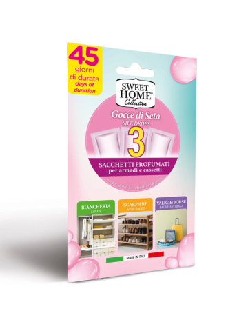 Sweet Home Sacchetti Profumati x3 Gocce Di seta | Home Essential