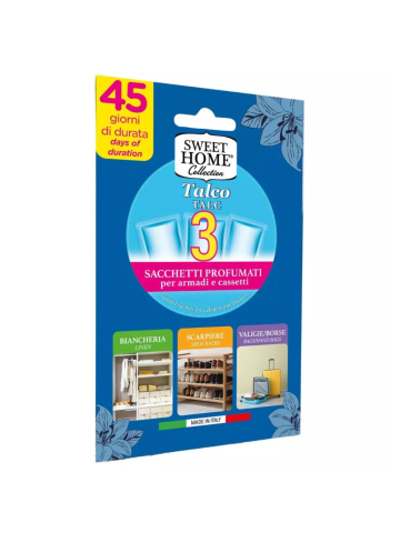 Sweet Home Sacchetti Profumati x3 Talco | Home Essential