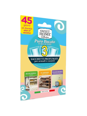Sweet Home Sacchetti Profumati x3 Puro Bucato | Home Essential