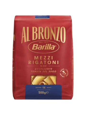 Barilla Pasta Bronzo Gr500 Mezzi Rigatoni | Home Essential