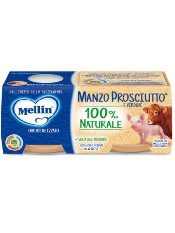 Mellin Omocarne 2x80 Gr Manzo/ Prosciutto | Home Essential