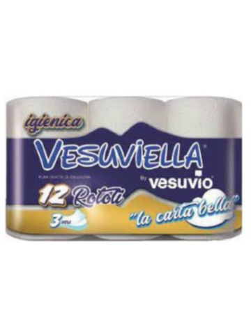 Carta Igienica Vesuviella 12Rotoli 3Veli | Home Essential