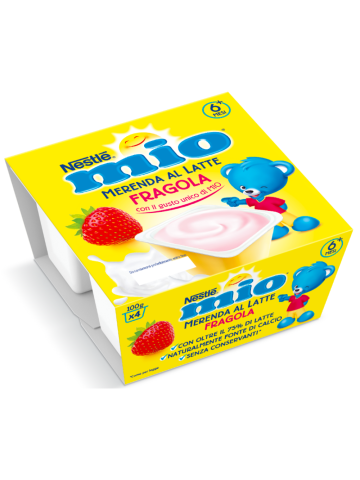 Merenda Al Latte Mio 100Gr 4Pz Fragola | Home Essential