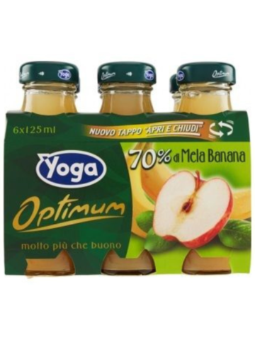 Yoga Optimum Succo Bott.6 X 125 Ml mela/banana | Home Essential