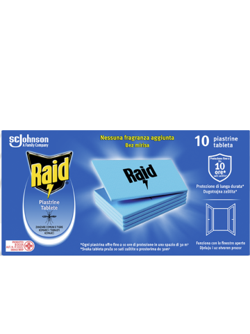 Piastrine Antizanzanzare Raid 10 Pezzi | Home Essential