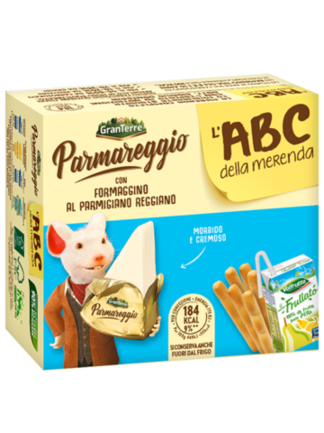 Merenda Parmareggio Formaggio 25g Con Grissini 15g E Frutta 125ml | Home Essential