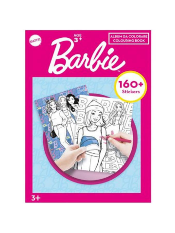 Album Da Colorare Con Stickers 31x23cm Barbie | Home Essential