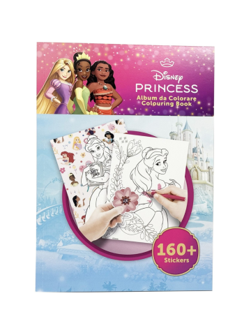 Album Da Colorare Con Stickers 31x23cm Princess | Home Essential