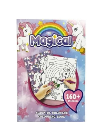 Album Da Colorare Con Stickers 31x23cm Unicorno | Home Essential