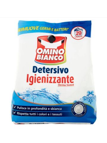Detersivo Lavatrice Ominobianco 1100G 20 Misurini Igienizzante | Home Essential