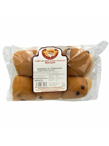 Brioches con gocce di cioccolato 250 gr | Home Essential
